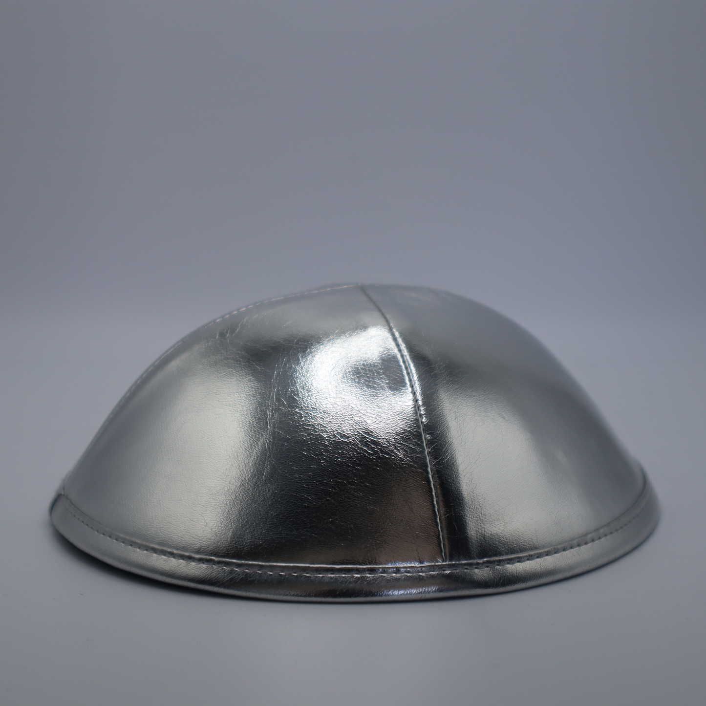 Silver Leather Kippah