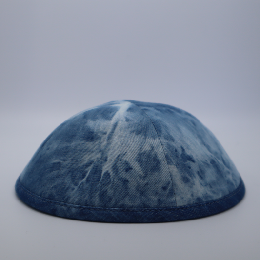 Keter Blue Tie-Dye Kippah