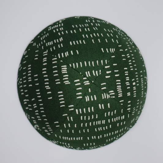 Tally Marks Green Kippah