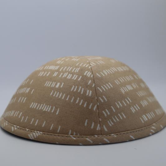 Tally Marks Beige Kippah